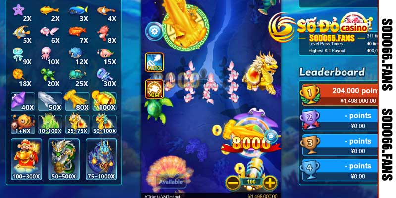 Bắn cá One Shot - Săn Cá Màn Hình Dọc Đẳng Cấp Cùng Sodo66 4 Bắn cá One Shot Fishing tại Sodo66 dễ chơi, dễ thắng