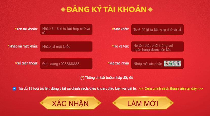 Đăng Ký Sodo66 - Hướng Dẫn Tạo Tài Khoản Hội Viên Nhanh 2025 2 Bảng mẫu thông tin đăng ký Sodo66